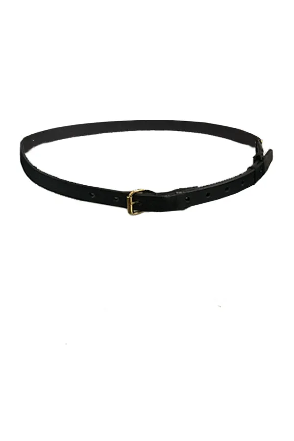 Convertible Draped Chain & Leather Belt- Black