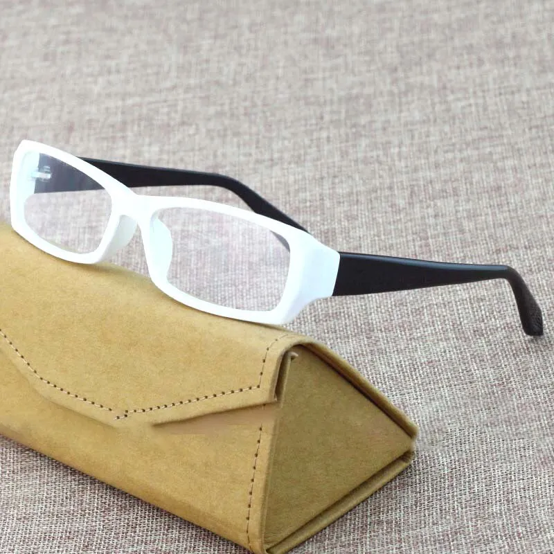 Cubojue Unisex Full Rim Rectangle Tr 90 Titanium Hyperopic Reading Glasses 21007