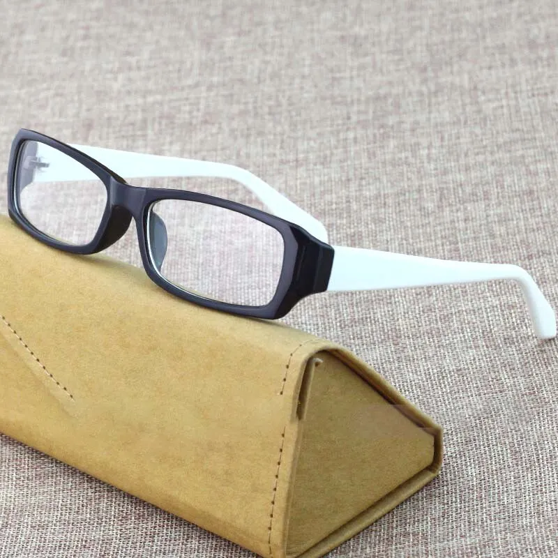Cubojue Unisex Full Rim Rectangle Tr 90 Titanium Hyperopic Reading Glasses 21007