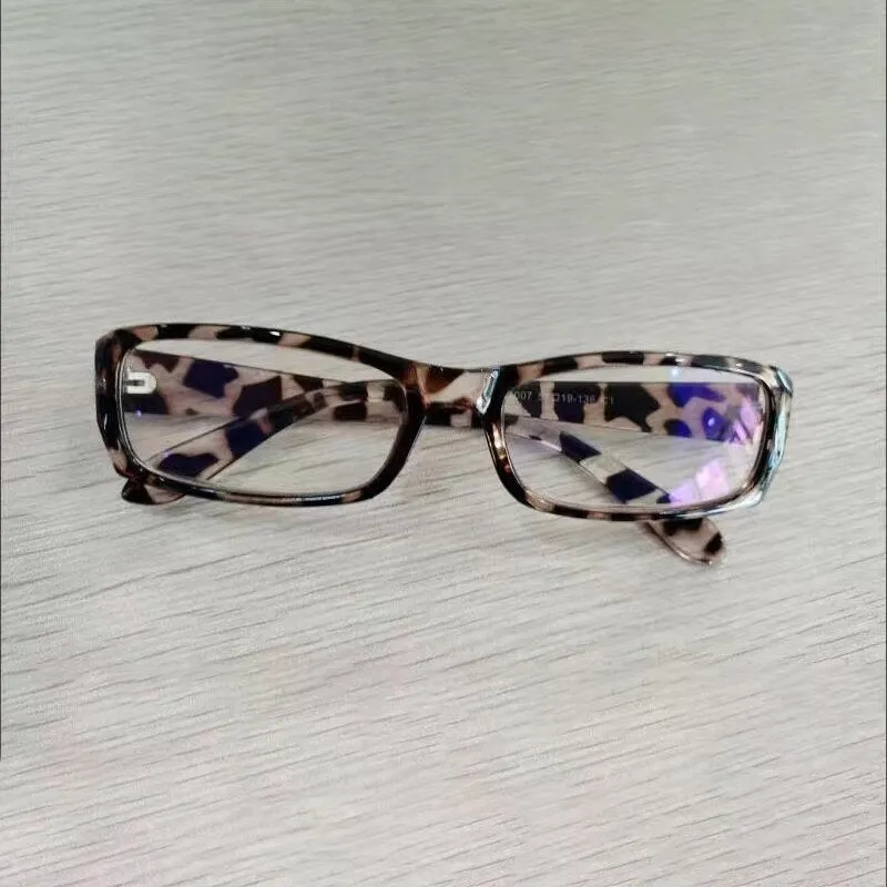 Cubojue Unisex Full Rim Rectangle Tr 90 Titanium Hyperopic Reading Glasses 21007