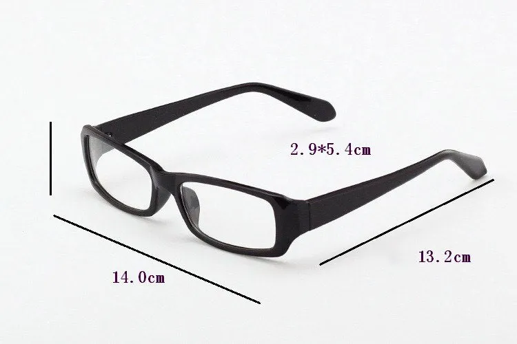 Cubojue Unisex Full Rim Rectangle Tr 90 Titanium Hyperopic Reading Glasses 21007