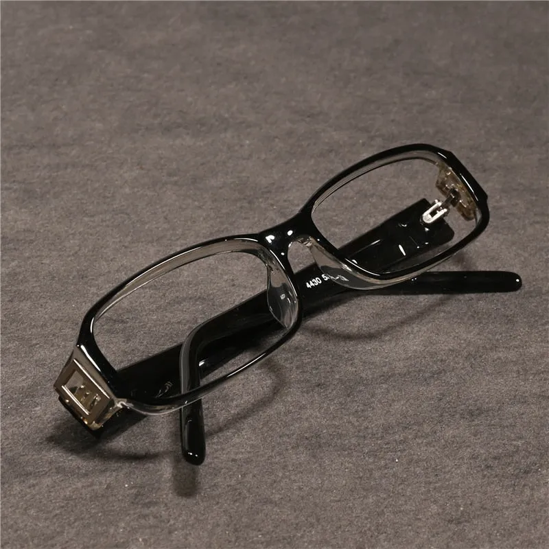 Cubojue Unisex Full Rim Rectangle Tr 90 Titanium Myopic Reading Glasses 4430m