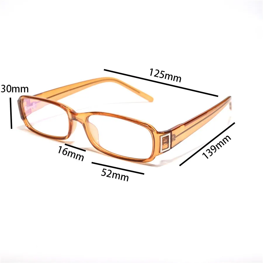 Cubojue Unisex Full Rim Rectangle Tr 90 Titanium Myopic Reading Glasses 4430m