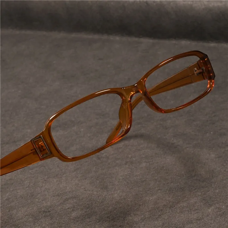 Cubojue Unisex Full Rim Rectangle Tr 90 Titanium Myopic Reading Glasses 4430m