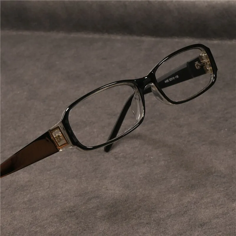 Cubojue Unisex Full Rim Rectangle Tr 90 Titanium Myopic Reading Glasses 4430m