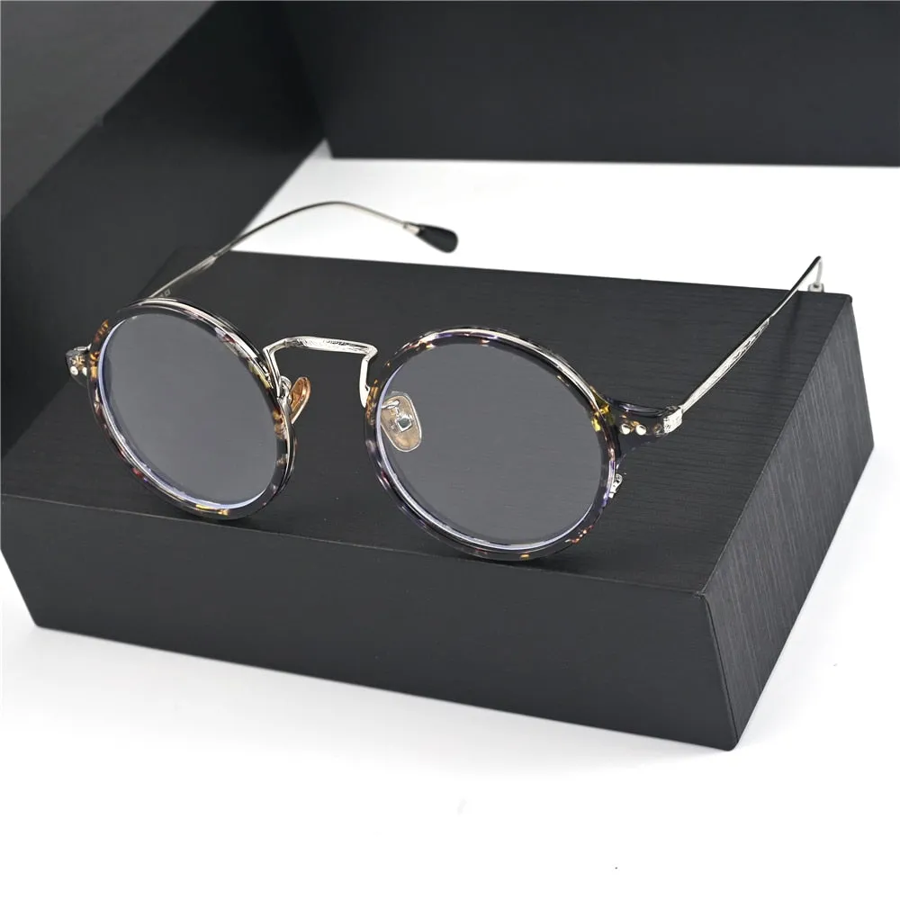 Cubojue Unisex Full Rim Small Round Alloy Presbyopic Reading Glasses 89001p