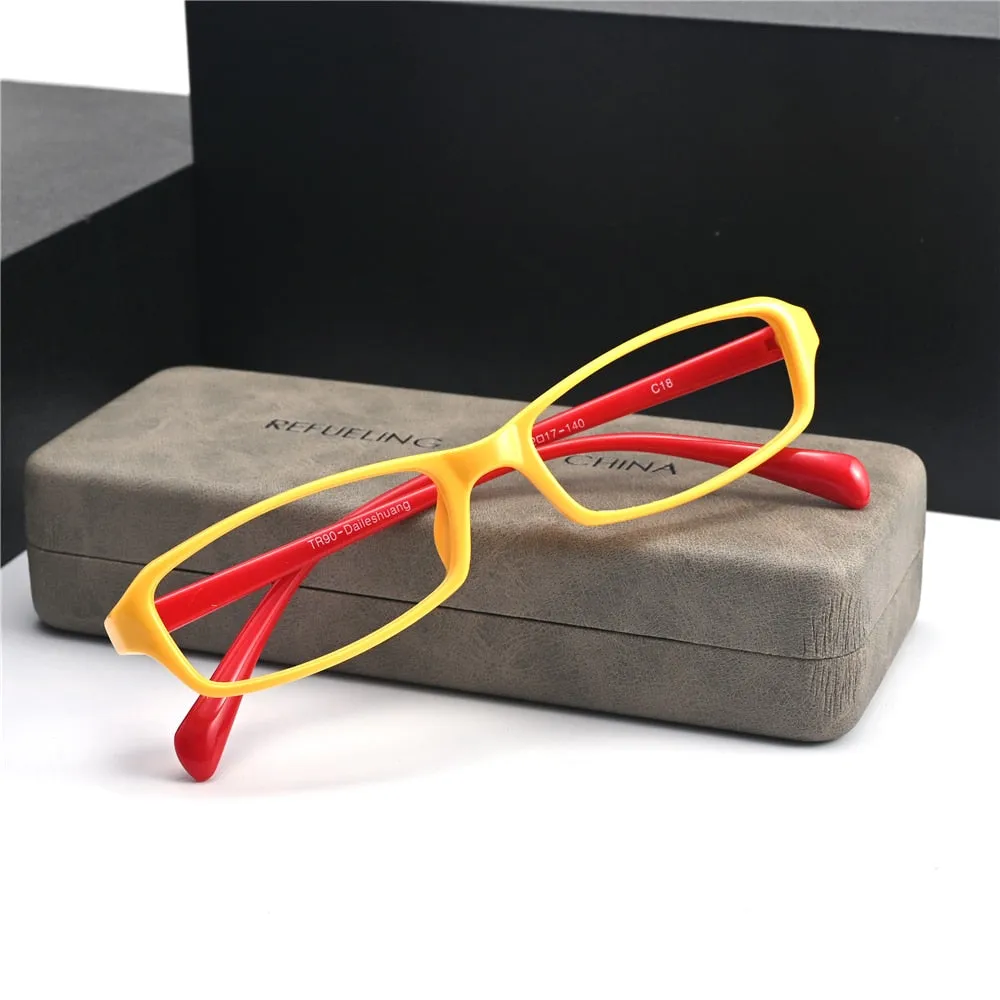 Cubojue Unisex Full Rim Small Square Tr 90 Titanium Presbyopic Reading Glasses 1031p