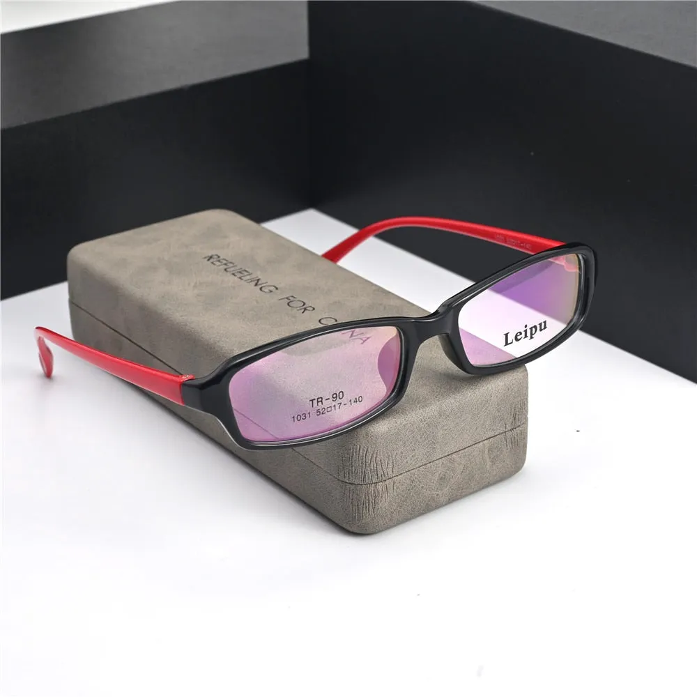 Cubojue Unisex Full Rim Small Square Tr 90 Titanium Presbyopic Reading Glasses 1031p