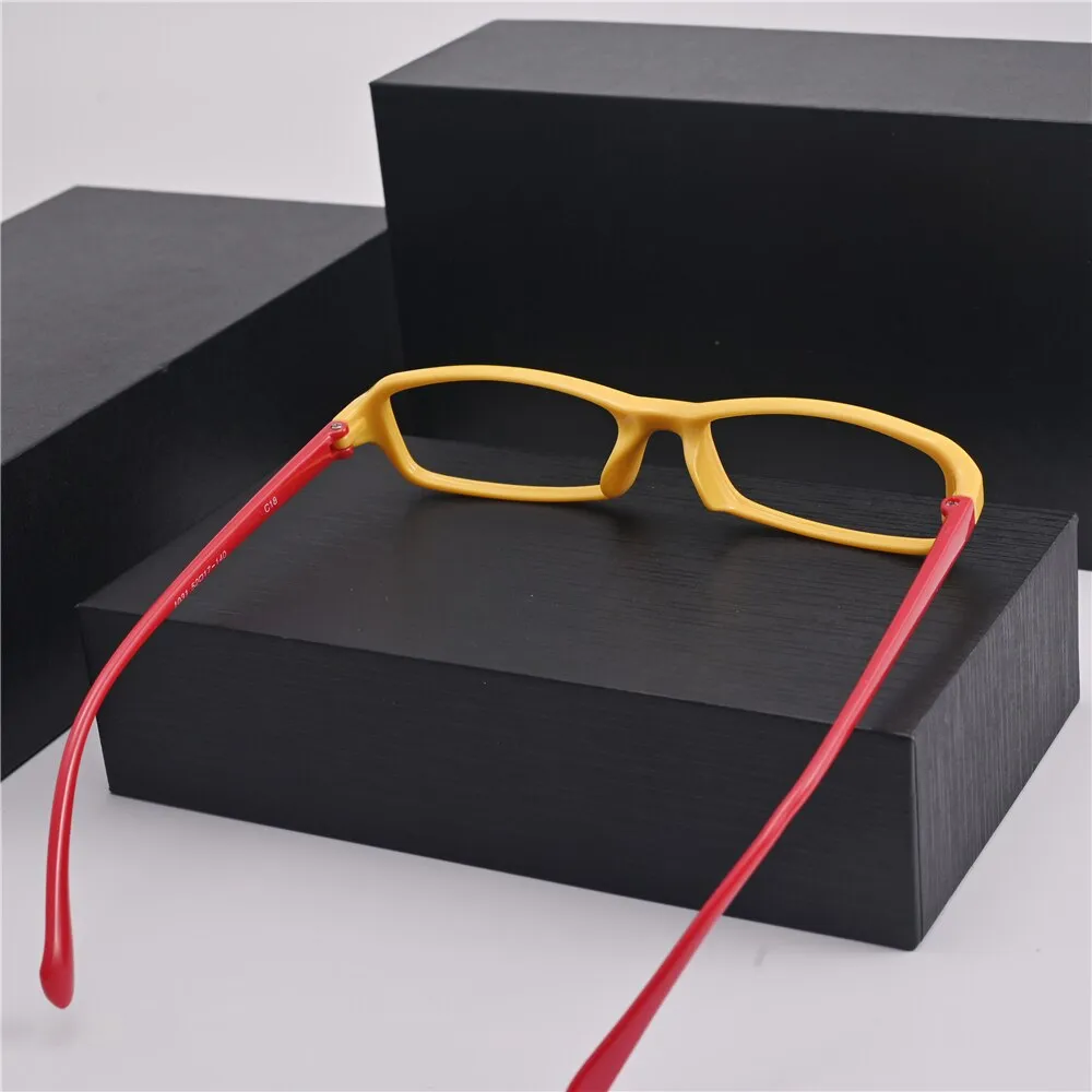 Cubojue Unisex Full Rim Small Square Tr 90 Titanium Presbyopic Reading Glasses 1031p
