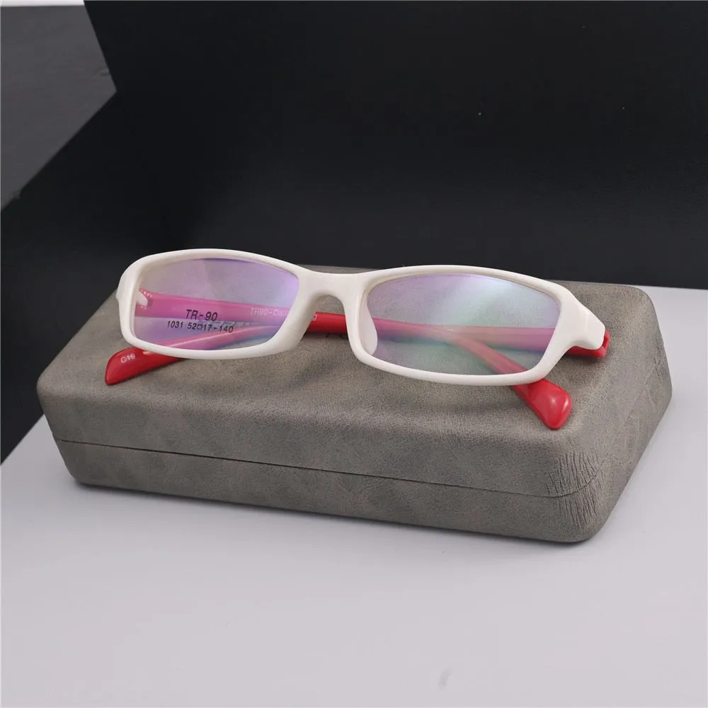 Cubojue Unisex Full Rim Small Square Tr 90 Titanium Presbyopic Reading Glasses 1031p