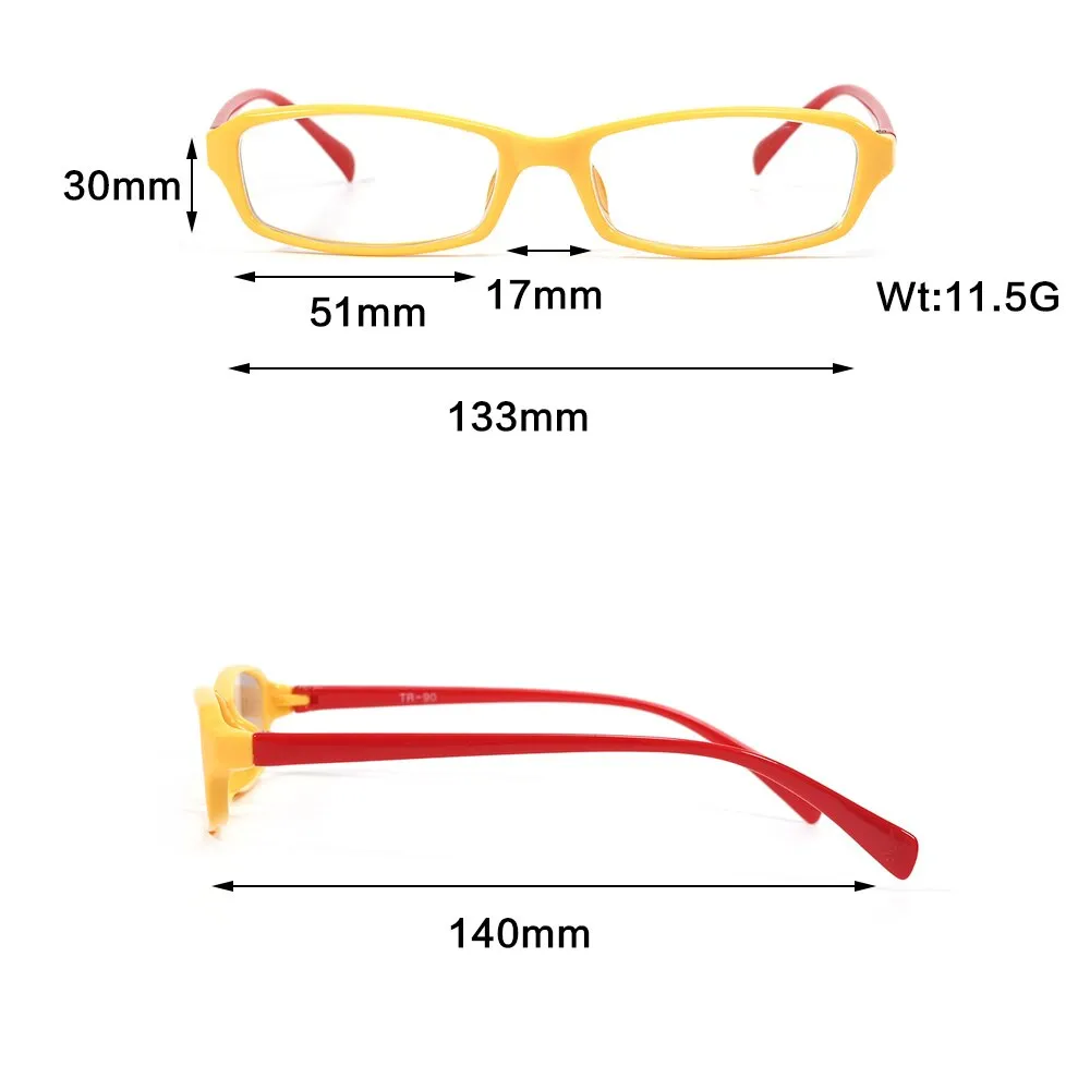 Cubojue Unisex Full Rim Small Square Tr 90 Titanium Presbyopic Reading Glasses 1031p