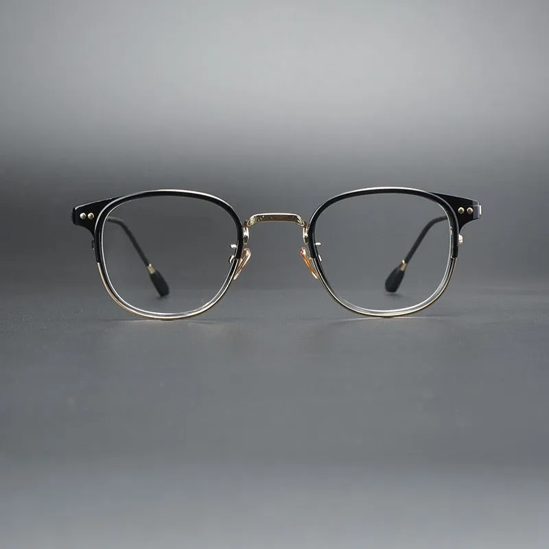 Cubojue Unisex Full Rim Square Black Alloy Hyperopic Reading Glasses