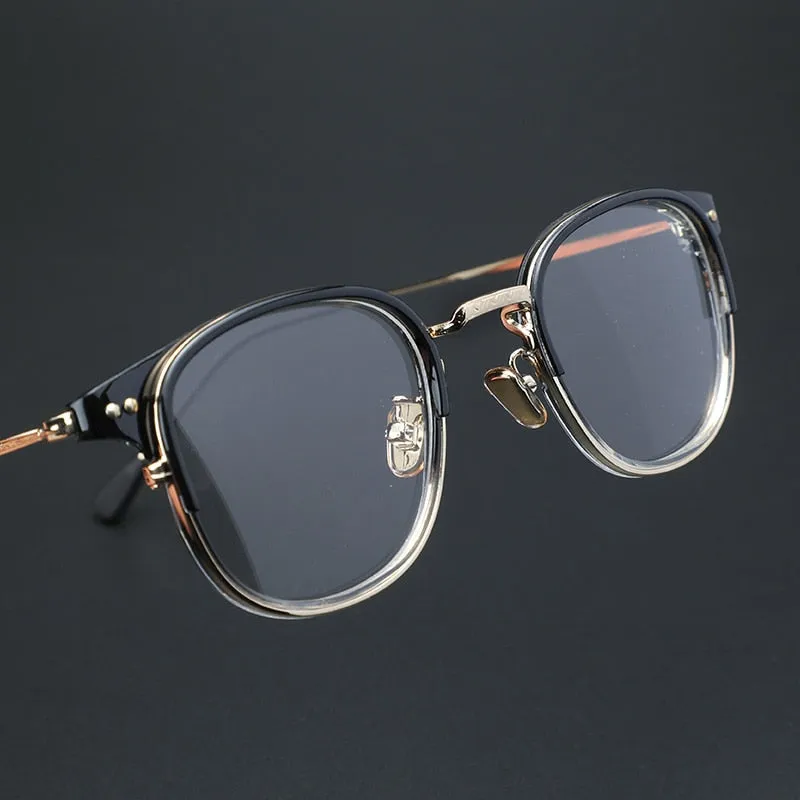 Cubojue Unisex Full Rim Square Black Alloy Hyperopic Reading Glasses