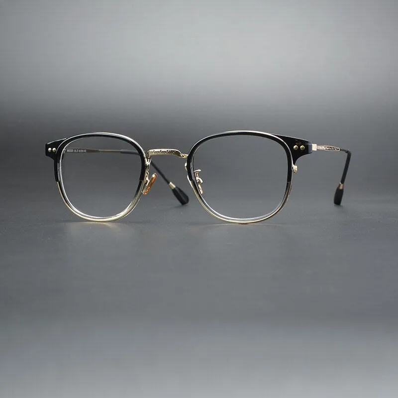 Cubojue Unisex Full Rim Square Black Alloy Hyperopic Reading Glasses