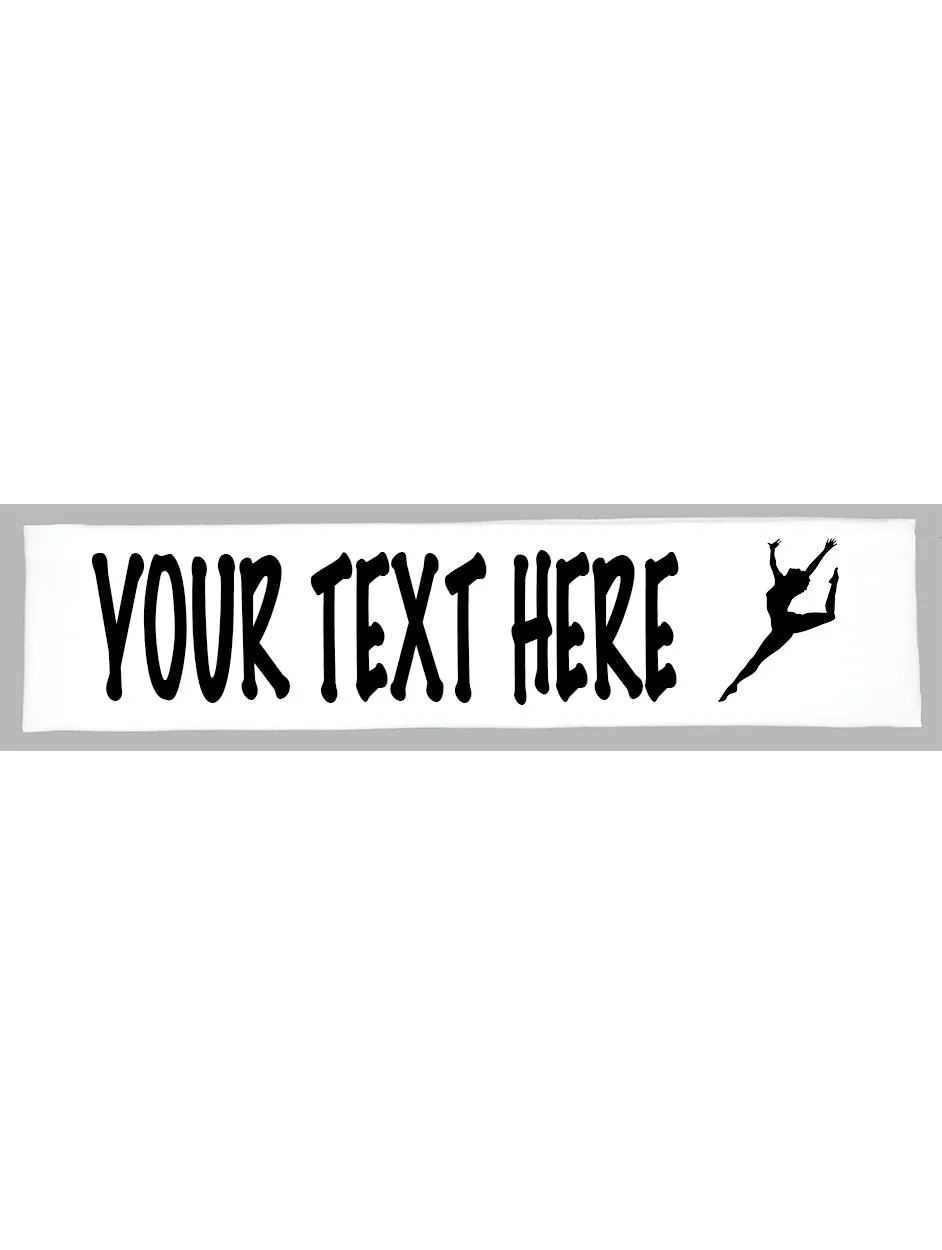 Custom GYMNAST Leg Up Cotton Headband - Flat (Non Sparkle) Letters!