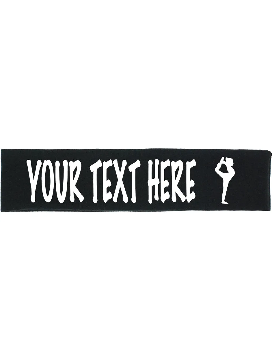 Custom GYMNAST Scorpion Cotton Headband - Flat (Non Sparkle) Letters!