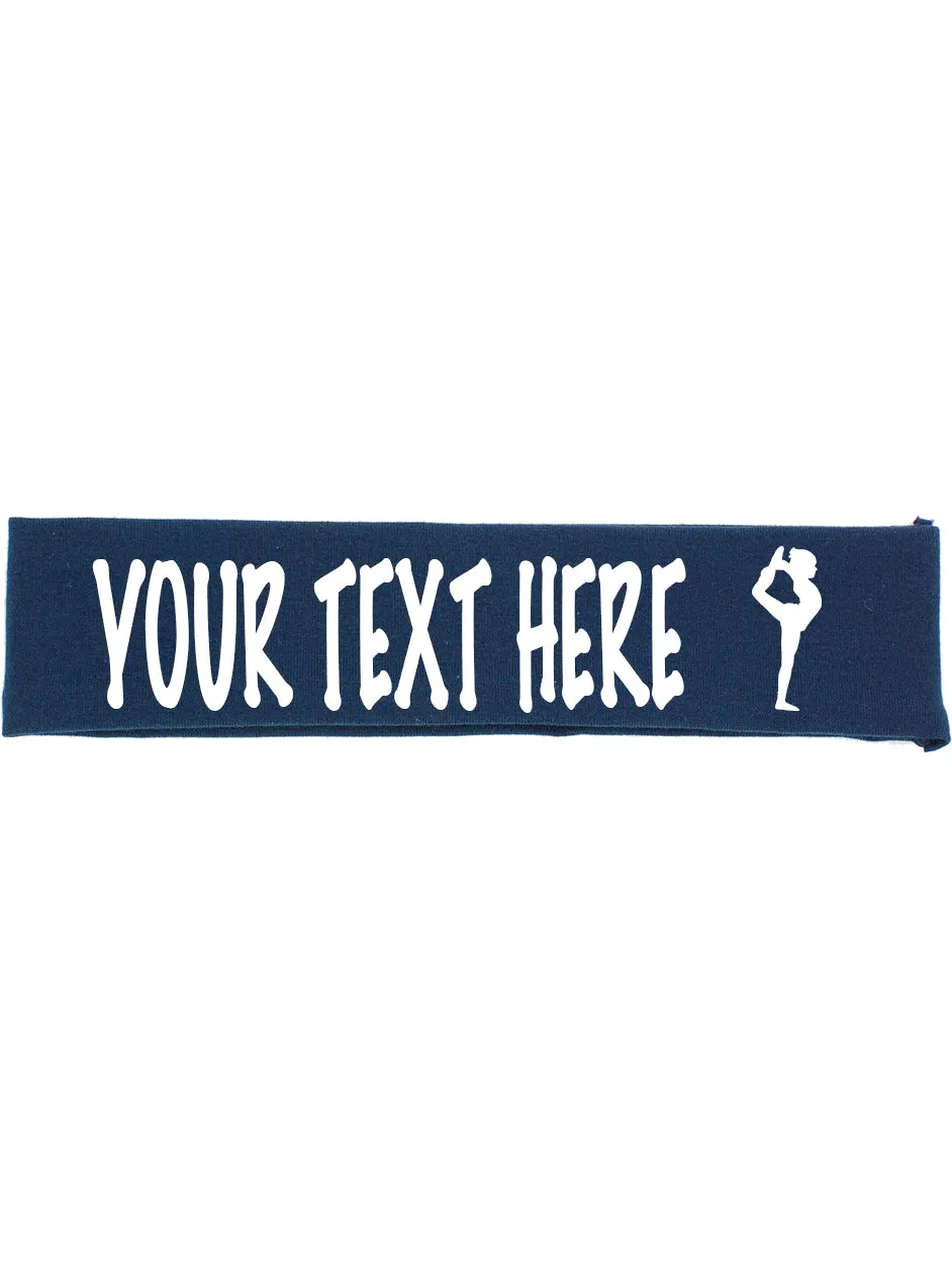 Custom GYMNAST Scorpion Cotton Headband - Flat (Non Sparkle) Letters!
