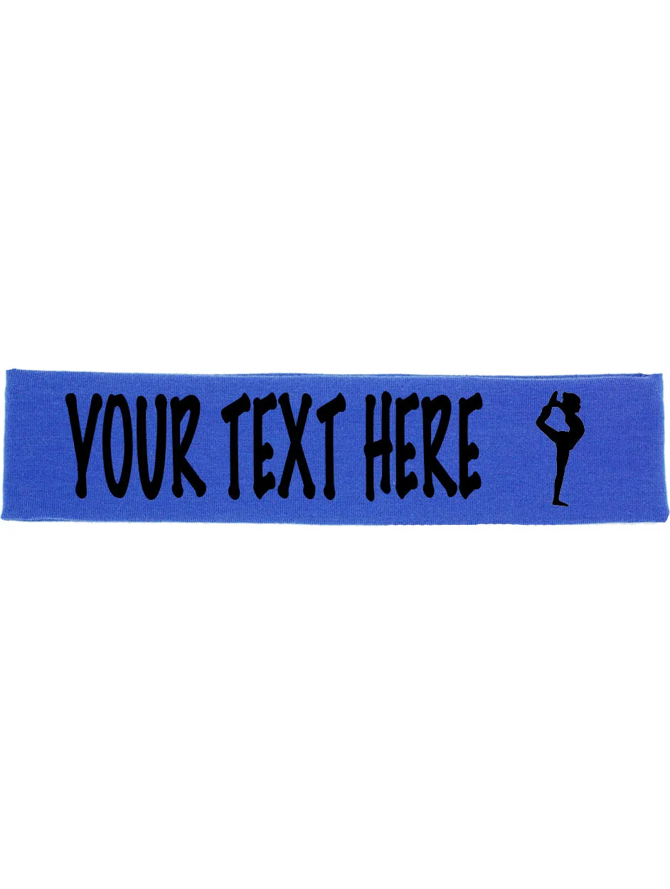 Custom GYMNAST Scorpion Cotton Headband - Flat (Non Sparkle) Letters!
