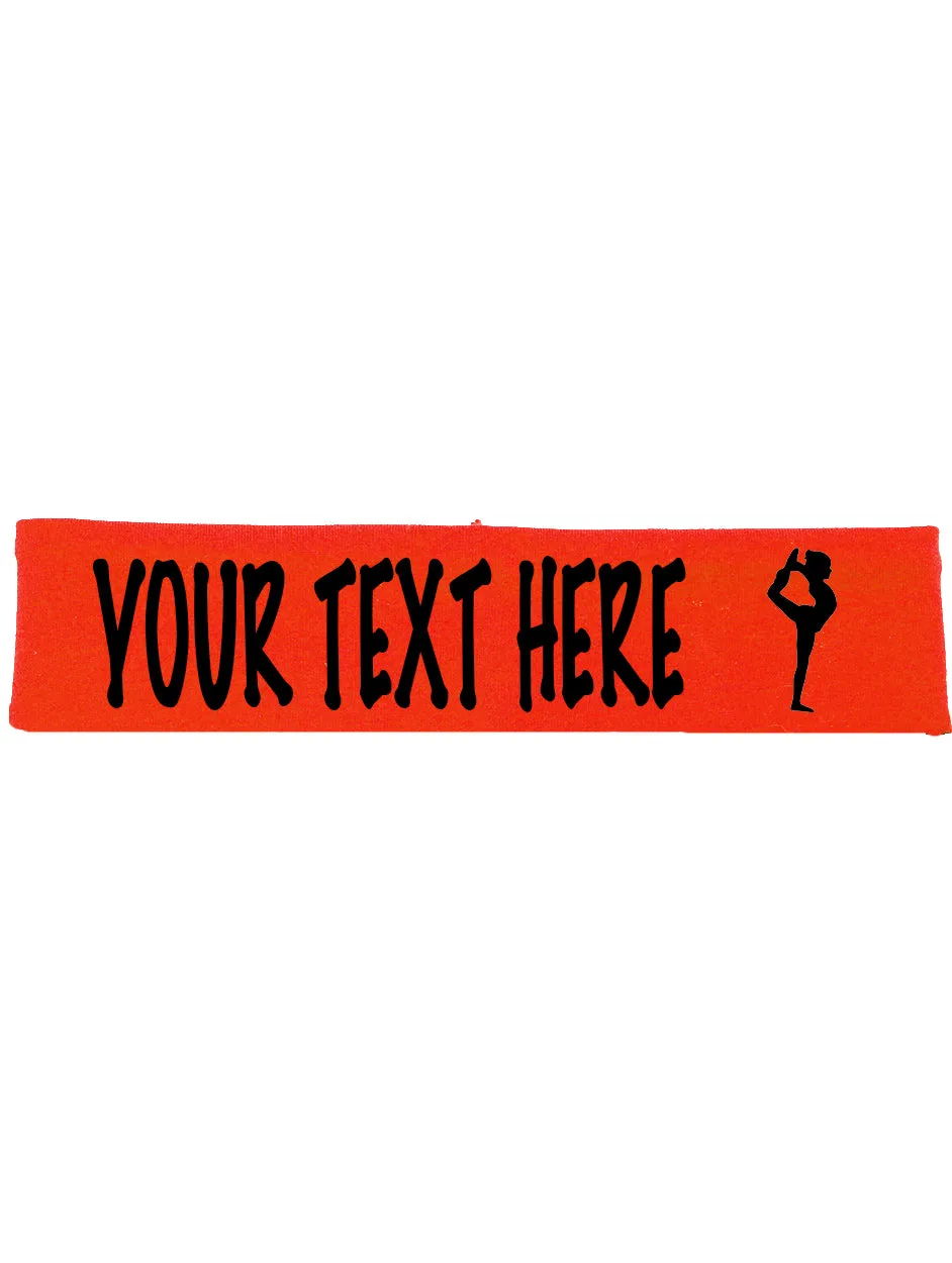 Custom GYMNAST Scorpion Cotton Headband - Flat (Non Sparkle) Letters!