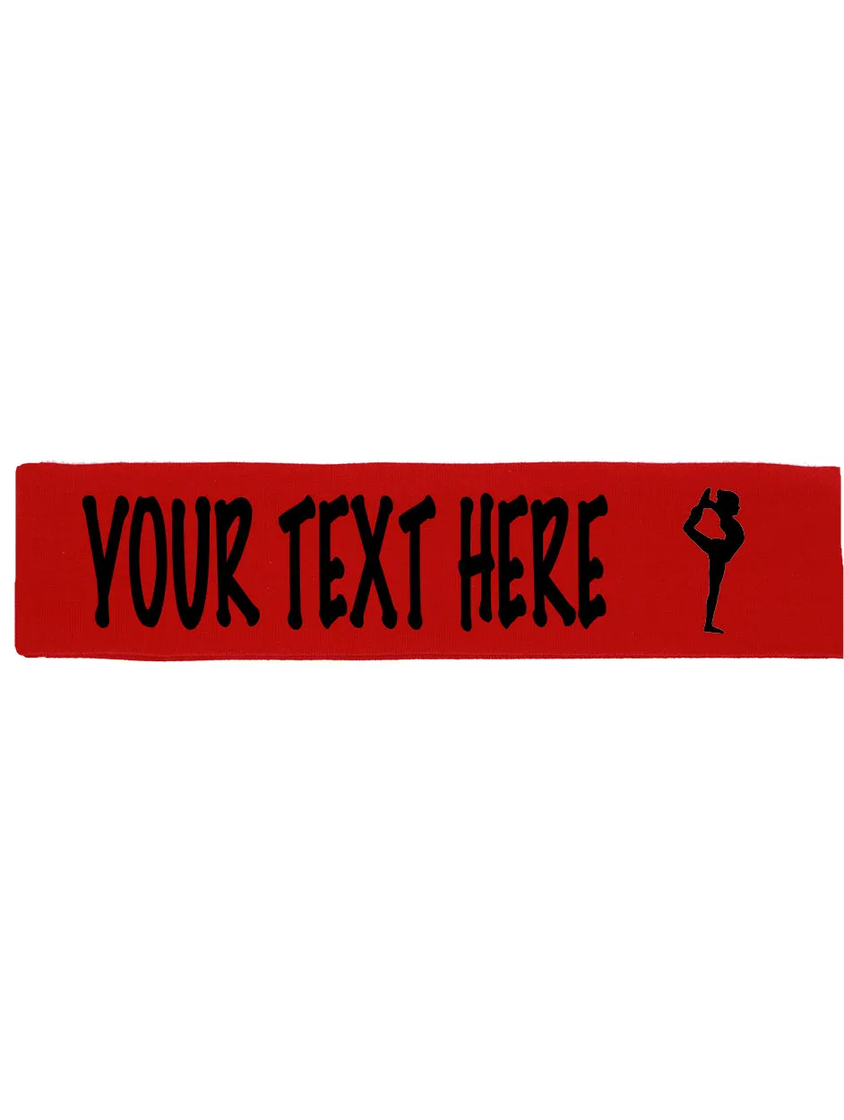Custom GYMNAST Scorpion Cotton Headband - Flat (Non Sparkle) Letters!