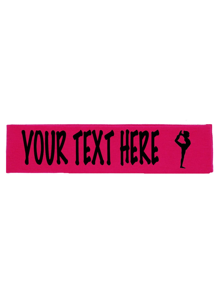 Custom GYMNAST Scorpion Cotton Headband - Flat (Non Sparkle) Letters!