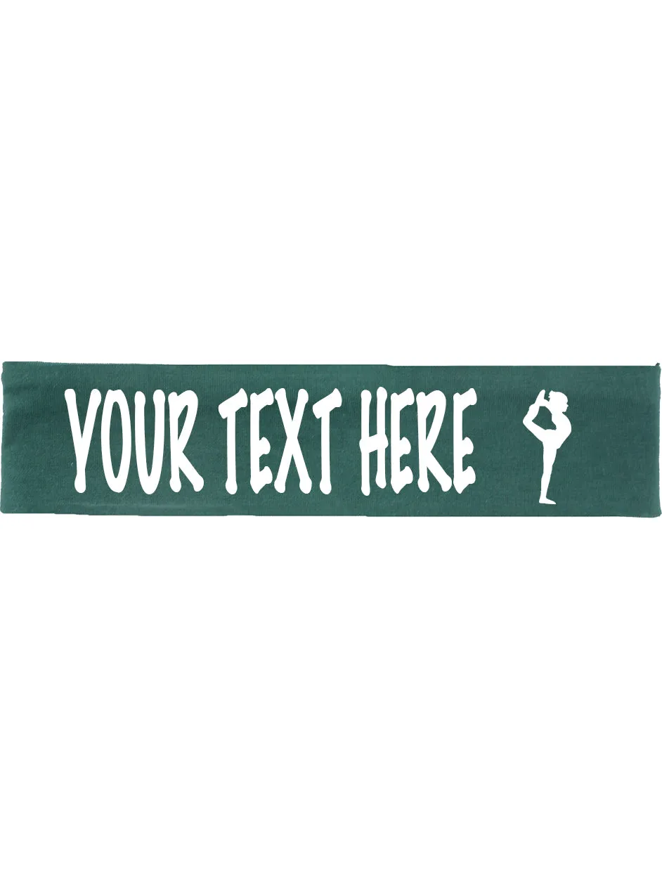 Custom GYMNAST Scorpion Cotton Headband - Flat (Non Sparkle) Letters!