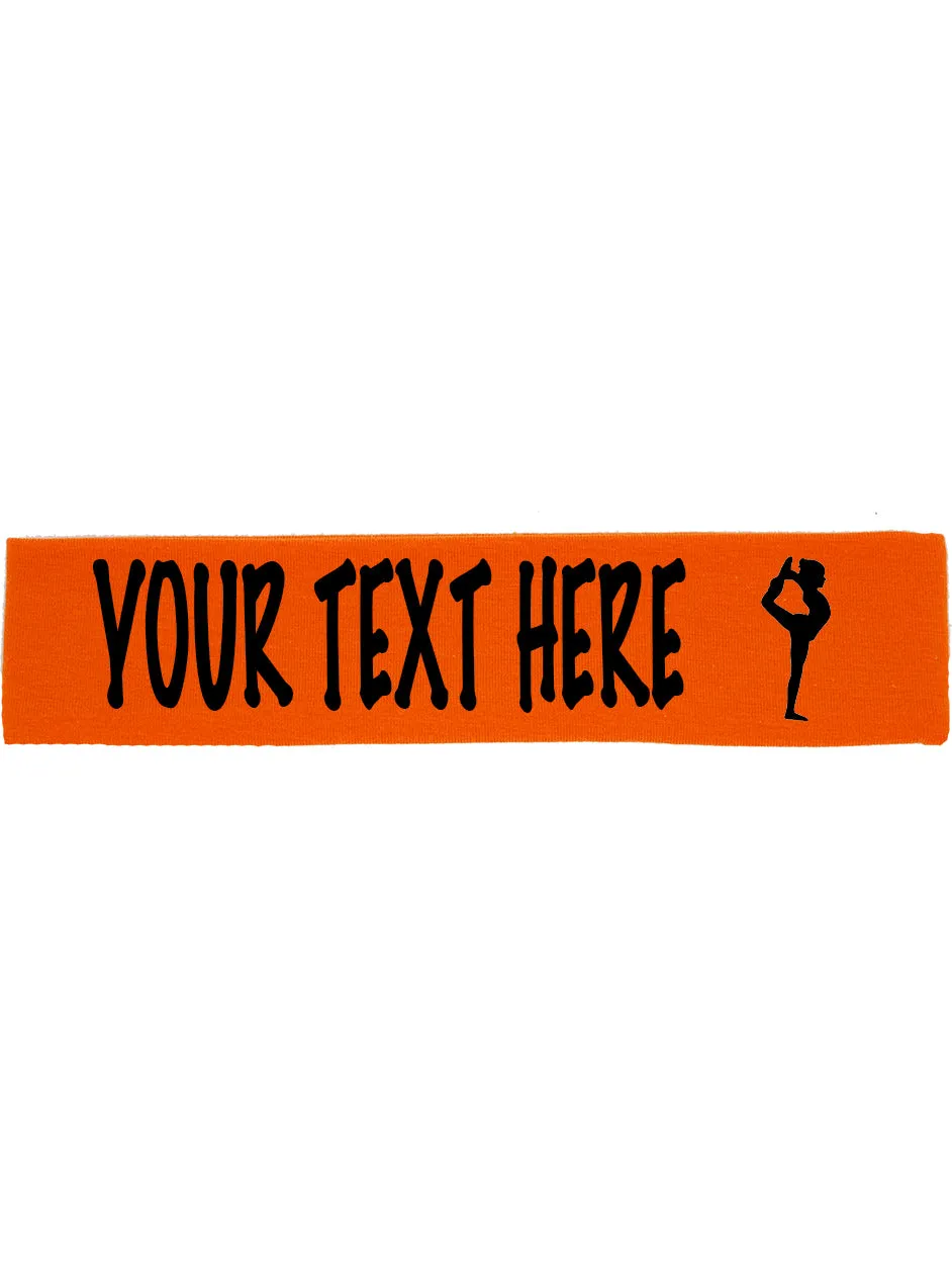 Custom GYMNAST Scorpion Cotton Headband - Flat (Non Sparkle) Letters!