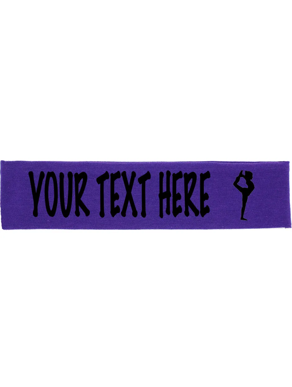 Custom GYMNAST Scorpion Cotton Headband - Flat (Non Sparkle) Letters!