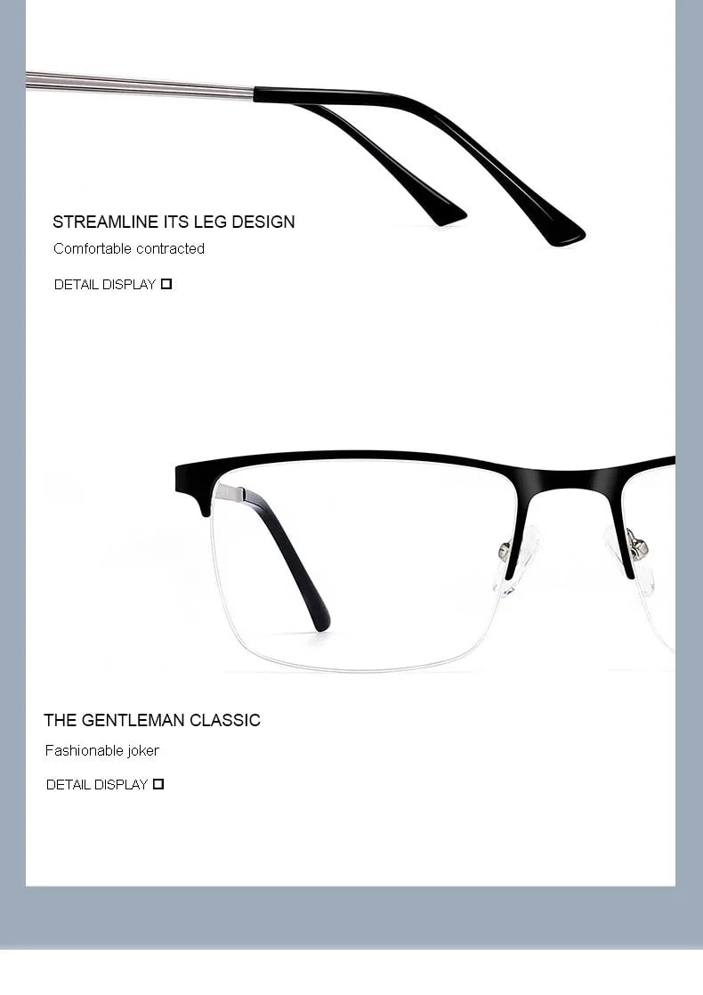 Designer Men Titanium Glasses Frame Ultralight Square Eye Myopia Prescription Eyeglasses Male Optical Frame