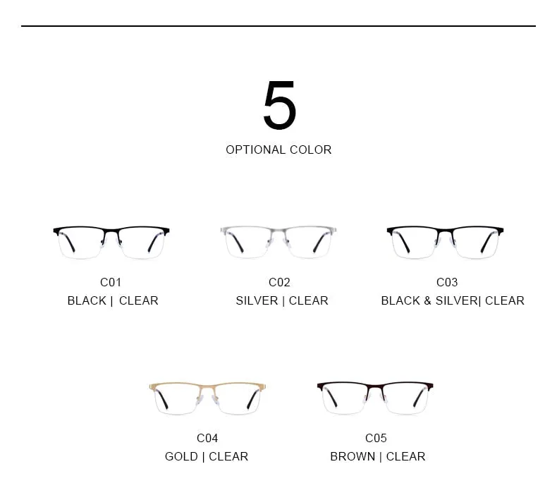 Designer Men Titanium Glasses Frame Ultralight Square Eye Myopia Prescription Eyeglasses Male Optical Frame