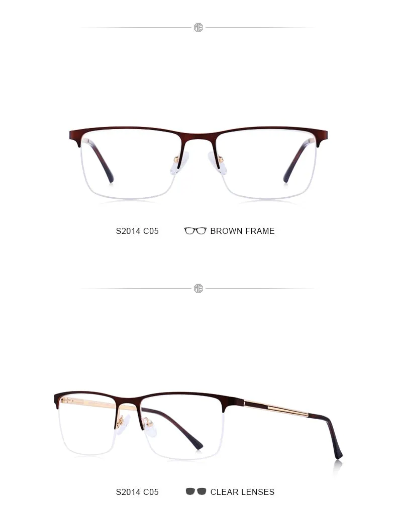 Designer Men Titanium Glasses Frame Ultralight Square Eye Myopia Prescription Eyeglasses Male Optical Frame
