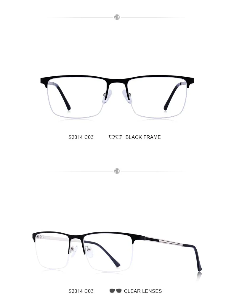 Designer Men Titanium Glasses Frame Ultralight Square Eye Myopia Prescription Eyeglasses Male Optical Frame