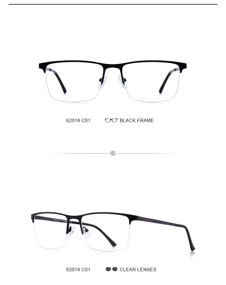 Designer Men Titanium Glasses Frame Ultralight Square Eye Myopia Prescription Eyeglasses Male Optical Frame