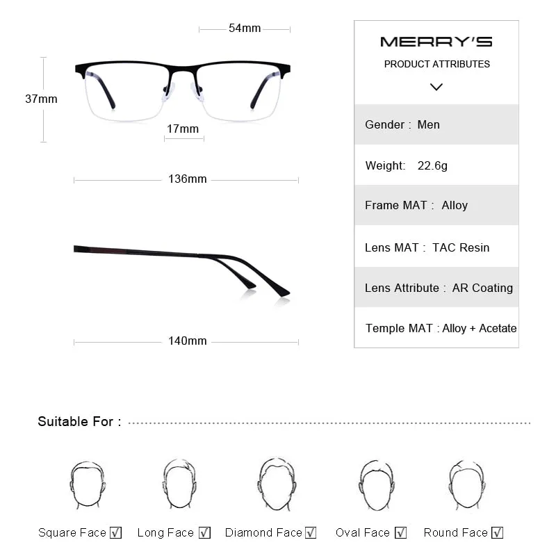 Designer Men Titanium Glasses Frame Ultralight Square Eye Myopia Prescription Eyeglasses Male Optical Frame