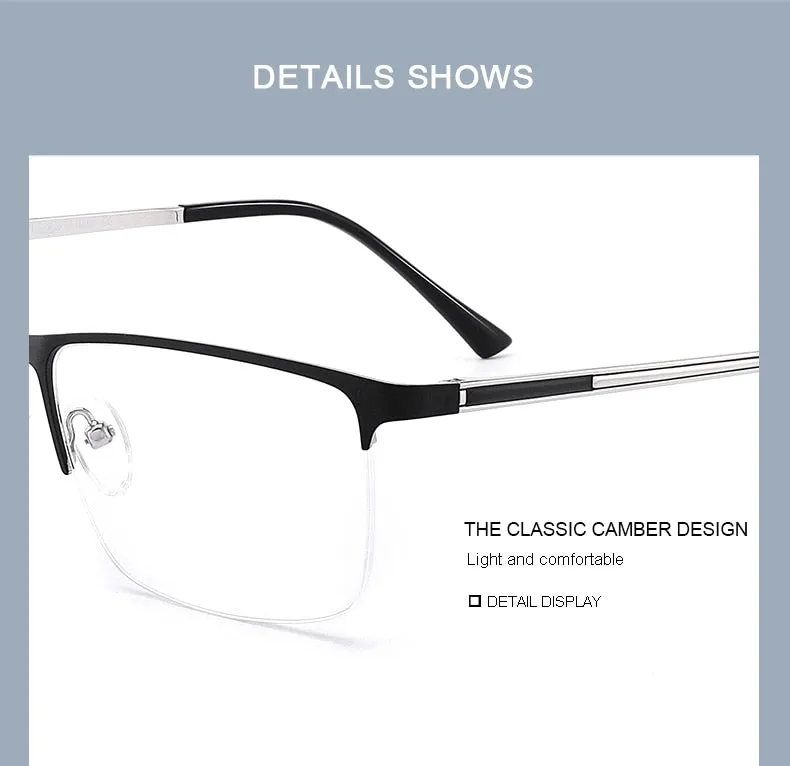 Designer Men Titanium Glasses Frame Ultralight Square Eye Myopia Prescription Eyeglasses Male Optical Frame