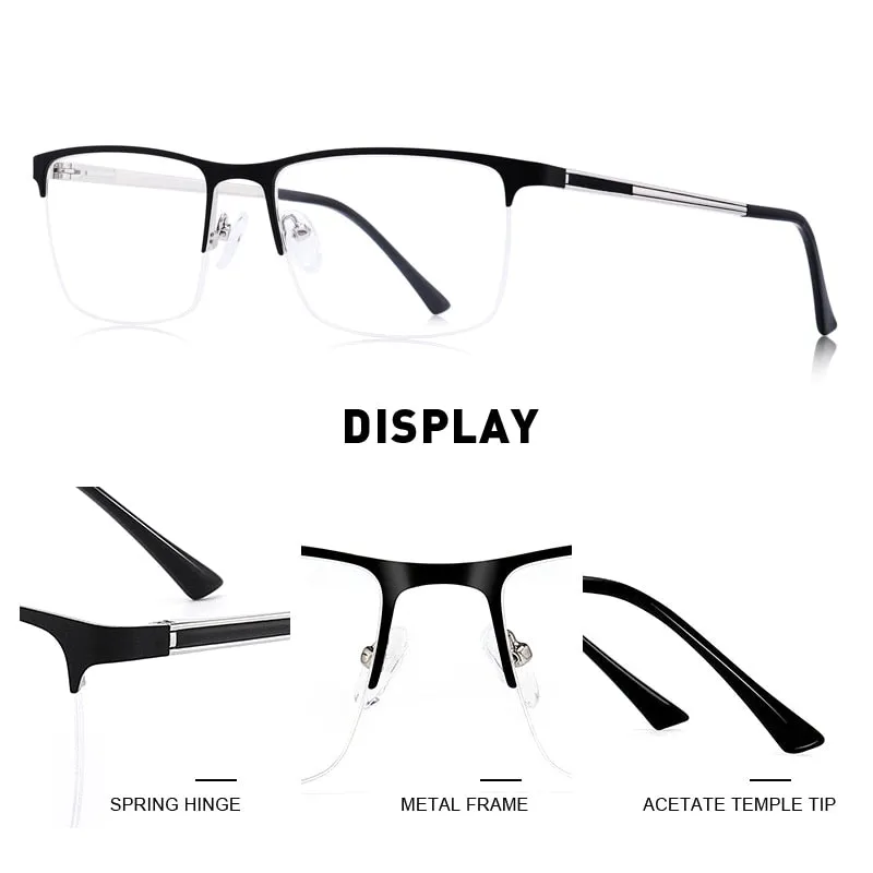 Designer Men Titanium Glasses Frame Ultralight Square Eye Myopia Prescription Eyeglasses Male Optical Frame