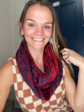 Diamonds Patterns Infinity Scarf