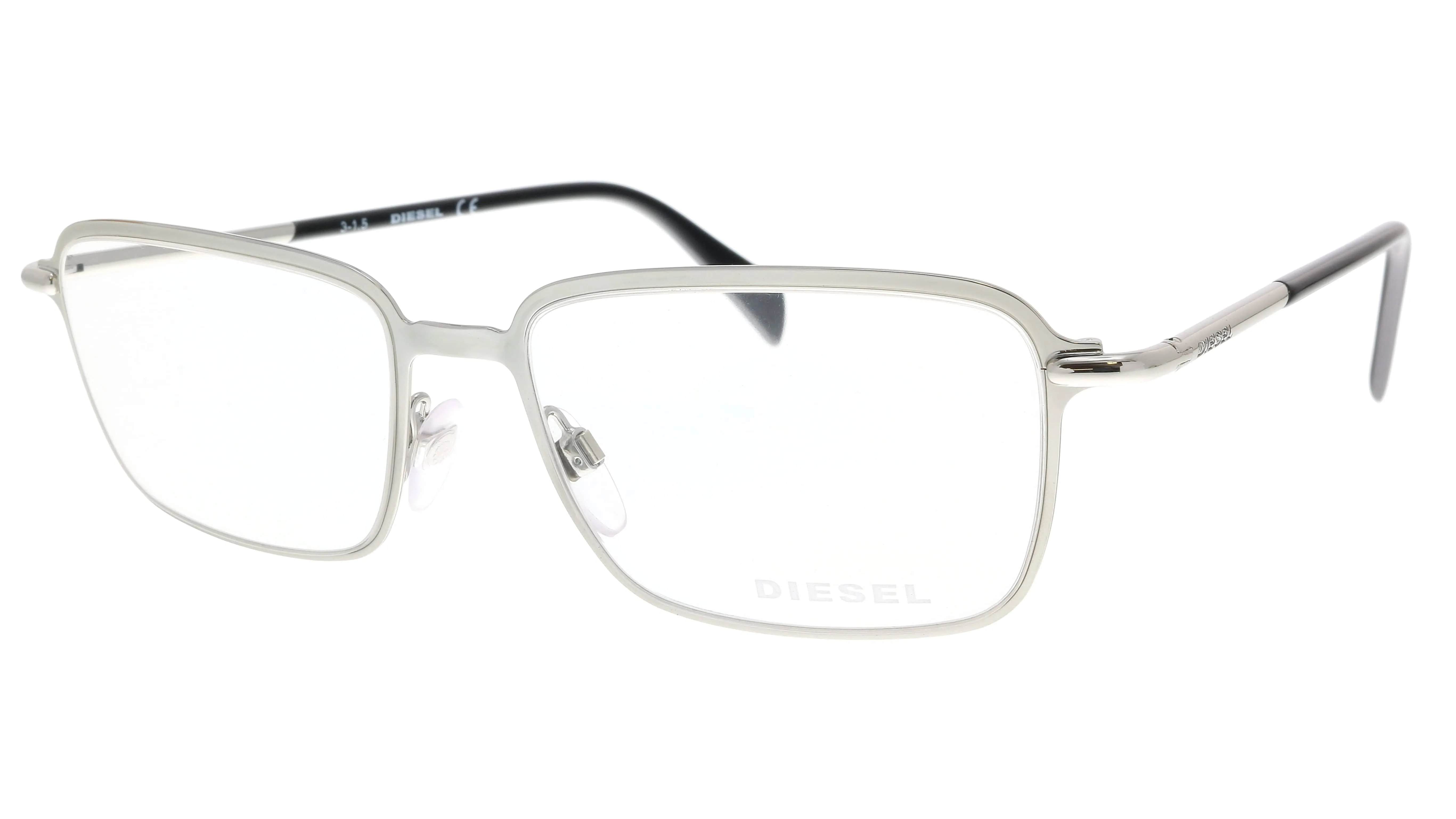 Diesel DL5163 016 Silver Modified Rectangle Optical Frames