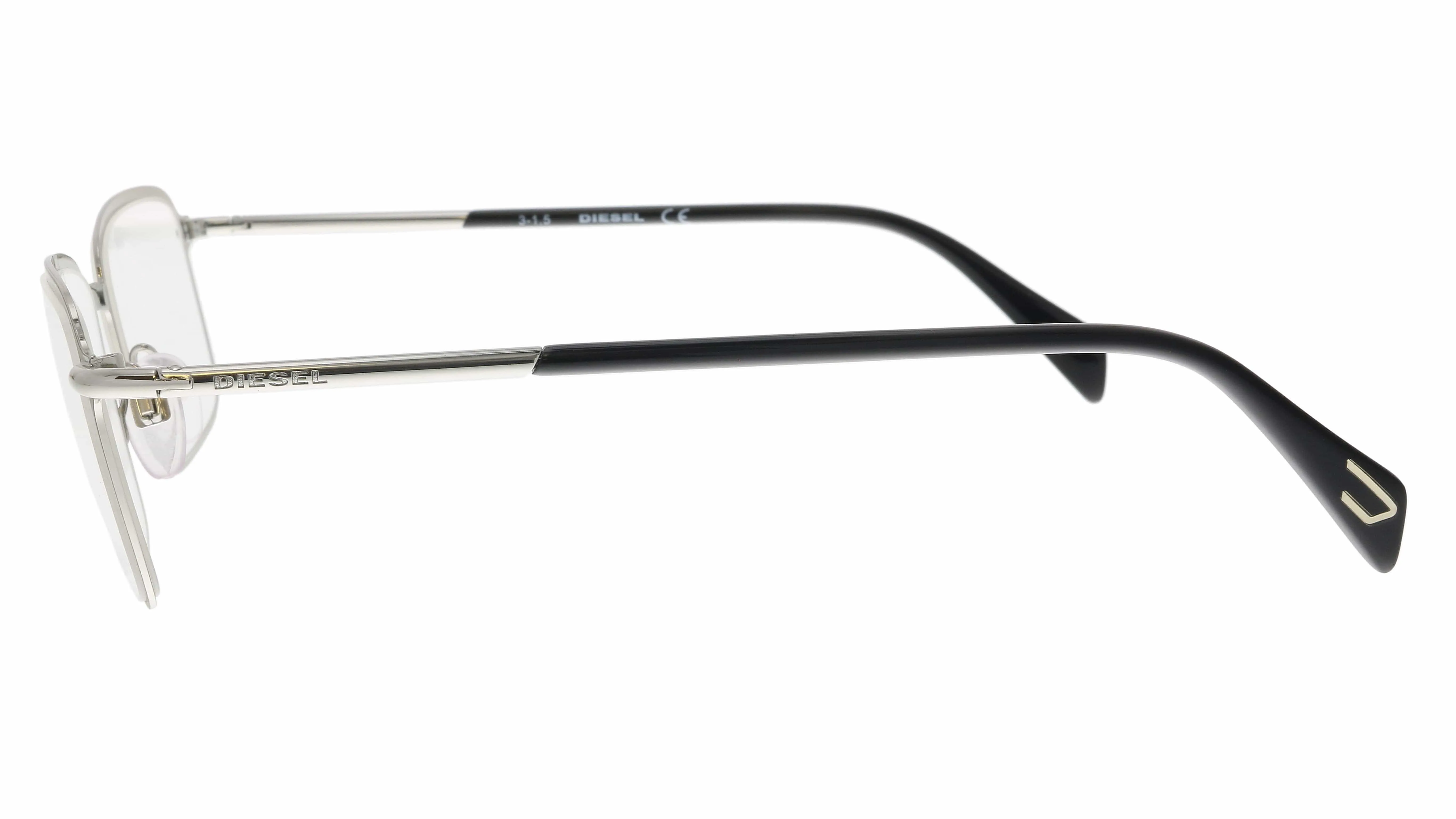 Diesel DL5163 016 Silver Modified Rectangle Optical Frames