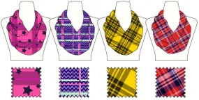 girls plaid print infinti lite weight scarf Case of 60