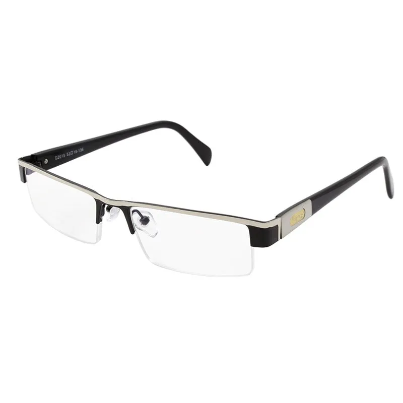 Hotochki Men's Semi Rim Stainless Steel Alloy Frame Reading Glasses D2015