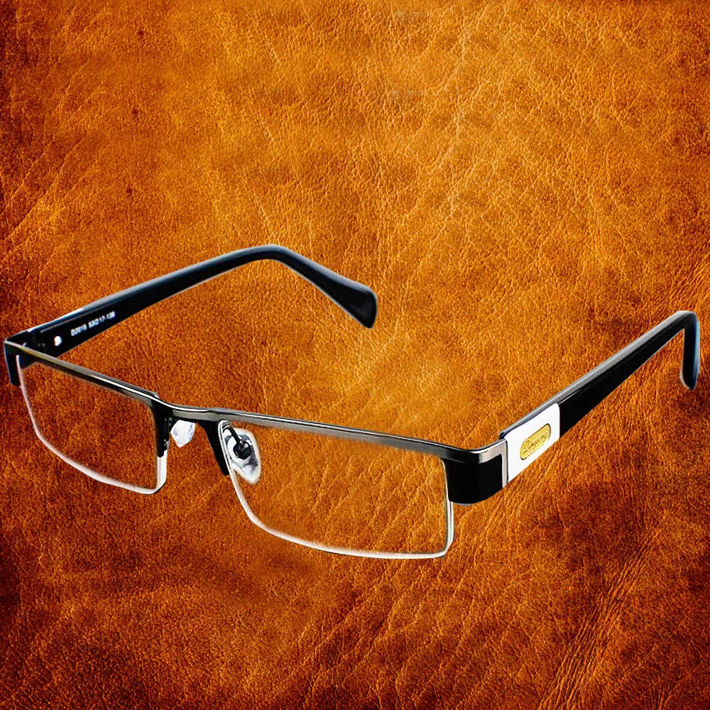Hotochki Men's Semi Rim Stainless Steel Alloy Frame Reading Glasses D2015
