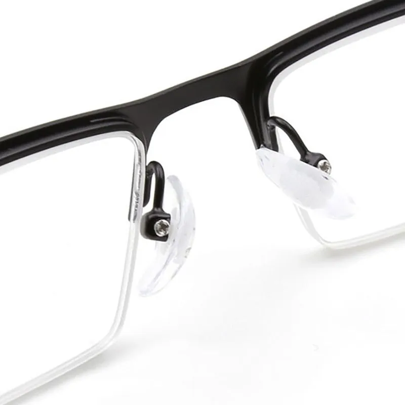 Hotochki Men's Semi Rim Stainless Steel Alloy Frame Reading Glasses D2015