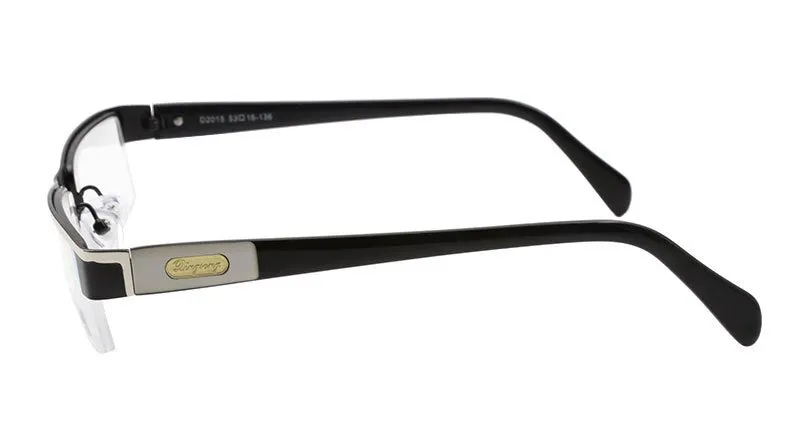 Hotochki Men's Semi Rim Stainless Steel Alloy Frame Reading Glasses D2015