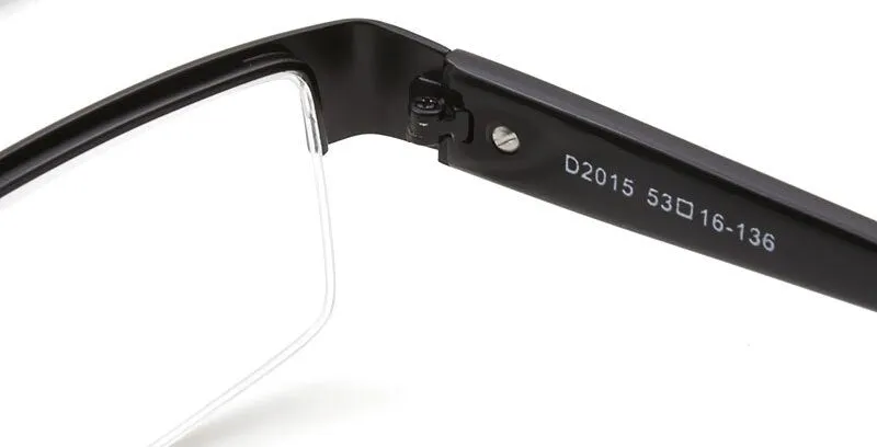 Hotochki Men's Semi Rim Stainless Steel Alloy Frame Reading Glasses D2015