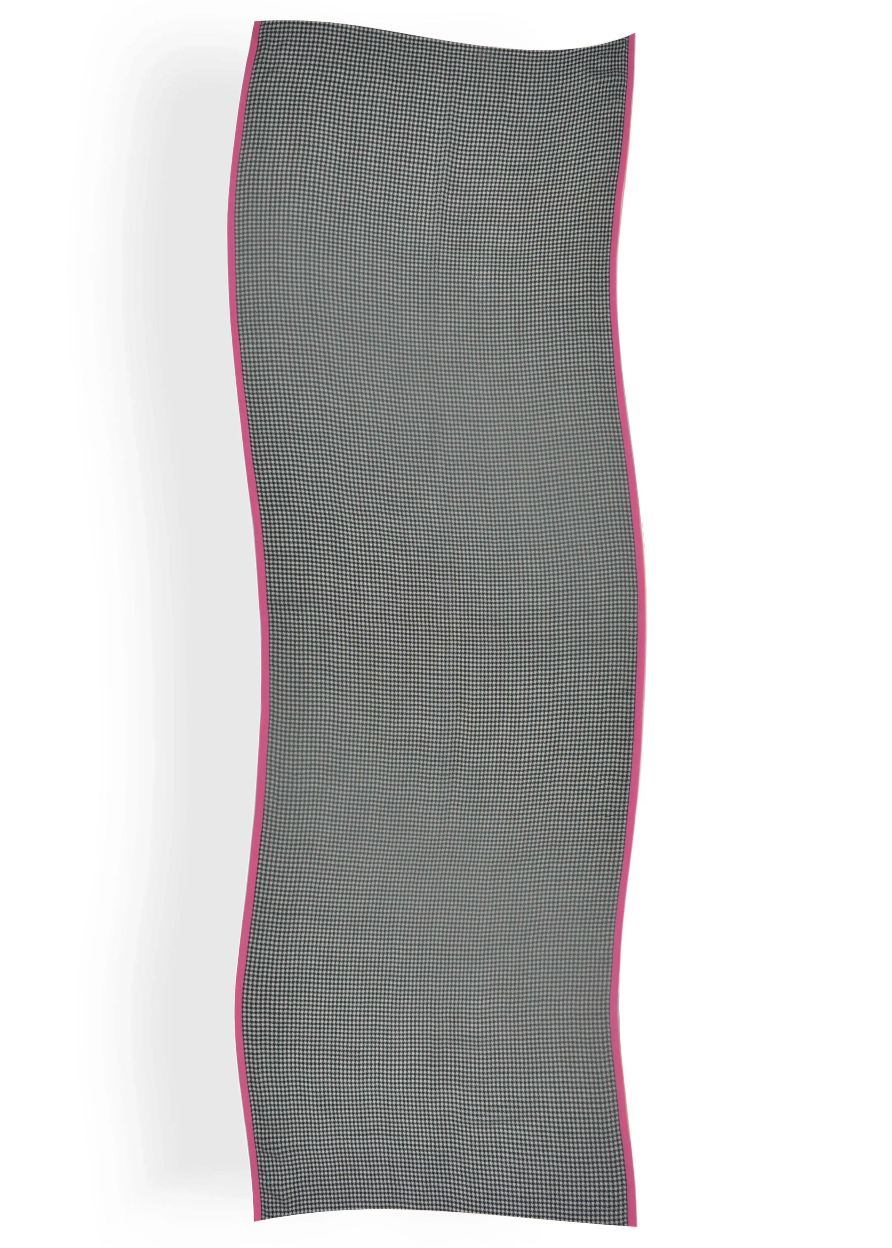 Houndstooth Stole with Piping Border in Merino