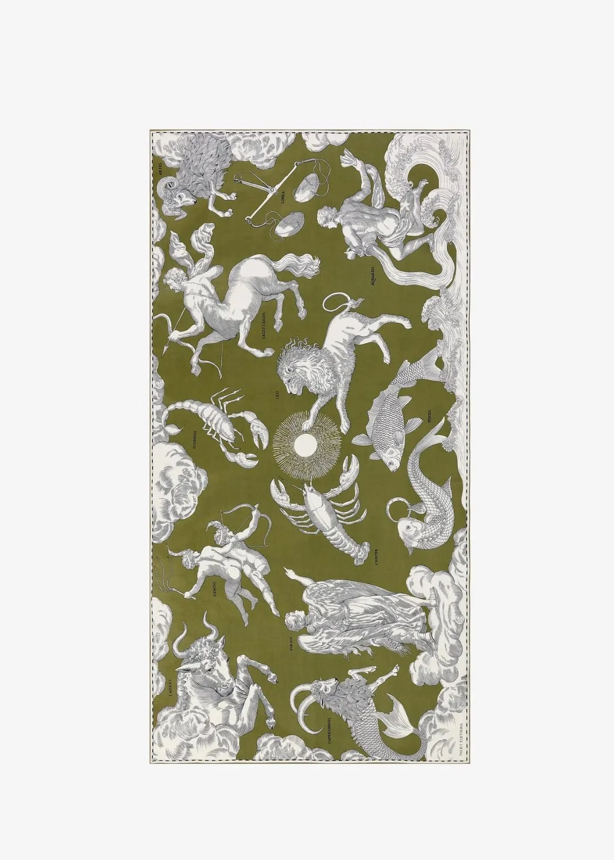 INOUI EDITIONS Astrologie 100 Scarf - Khaki