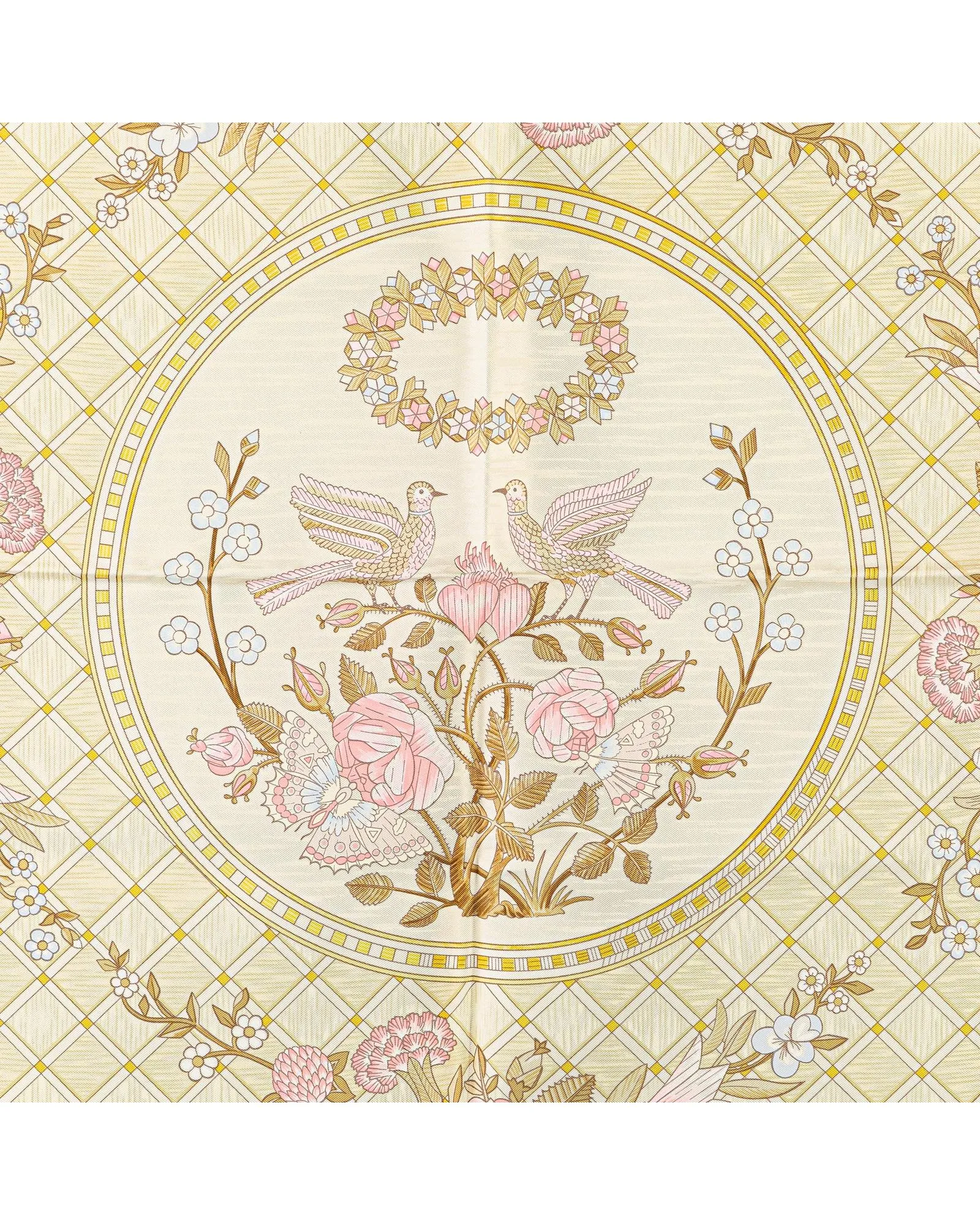 Jeux De Paille Silk Scarf with Intricate Print