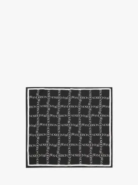 JW Anderson Logo Silk Scarf, White