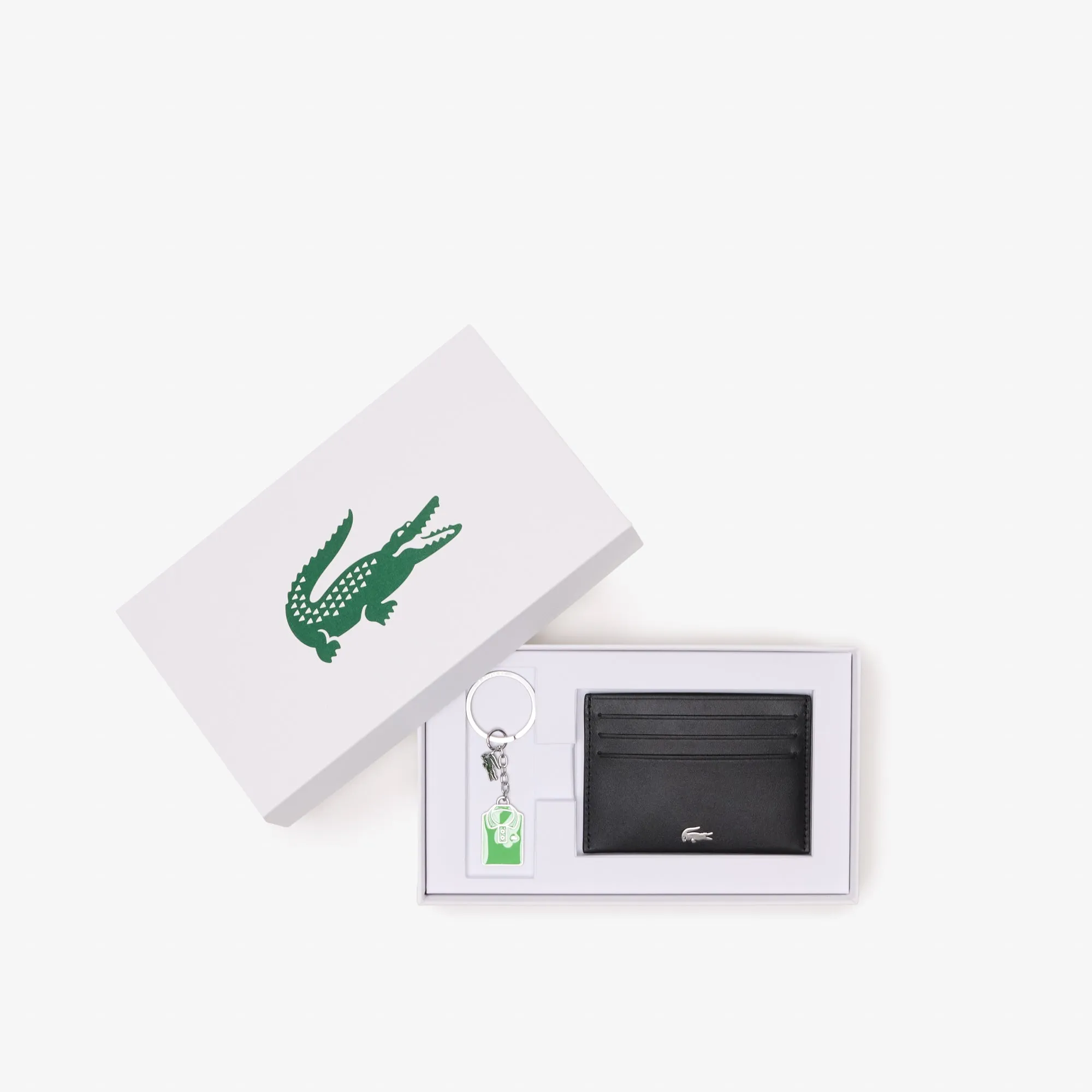 Lacoste Men's FG Card Holder and Keychain Gift Set